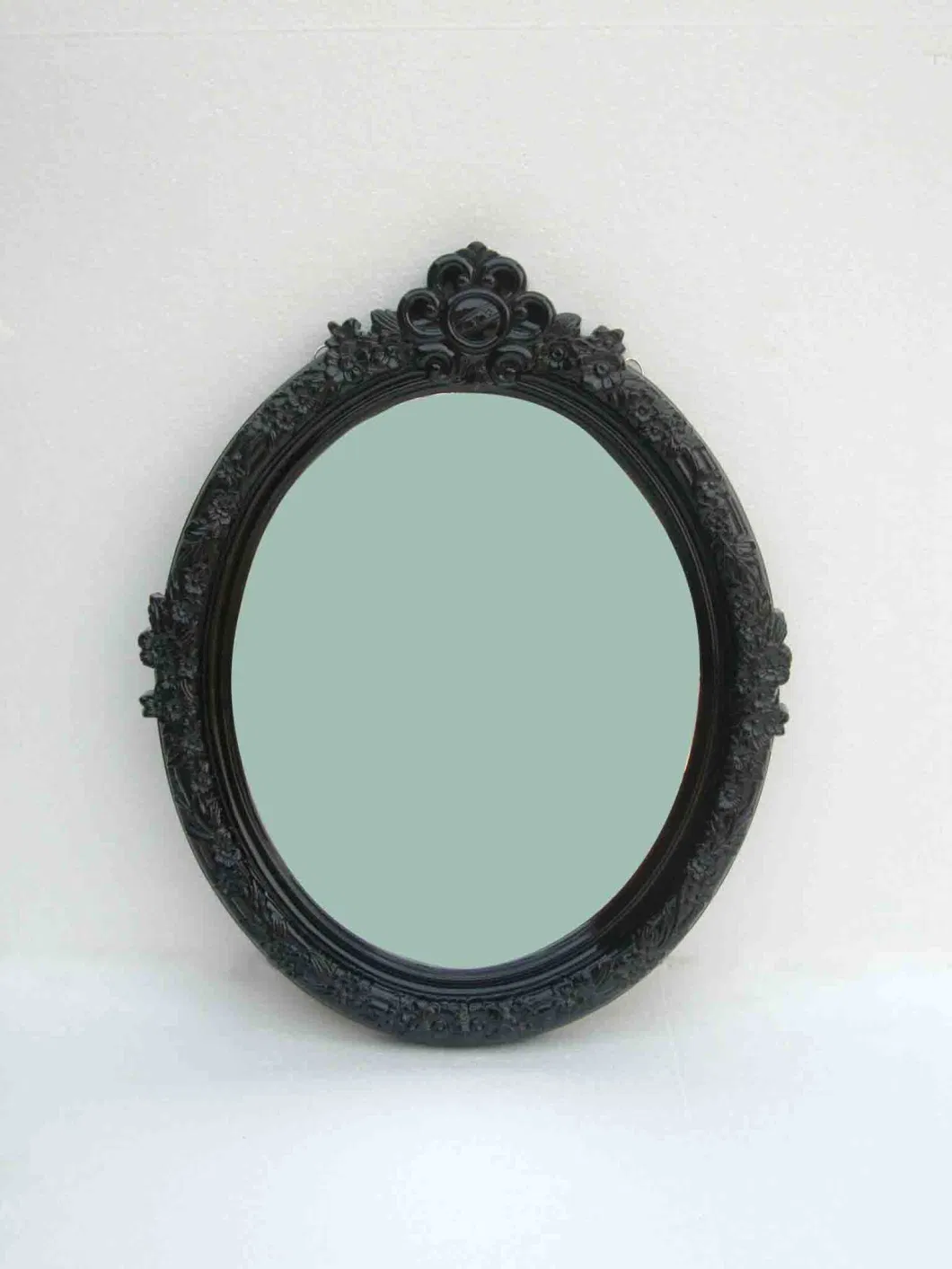 Antique Ornate Oval Wall Mirror Wooden Bathroom Mirror