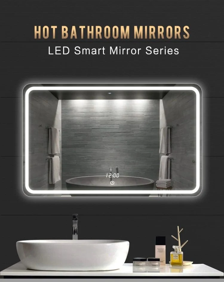 Makeup Large Floor Hotel Wall Mirrors Frameless Bath Mirrors Modern