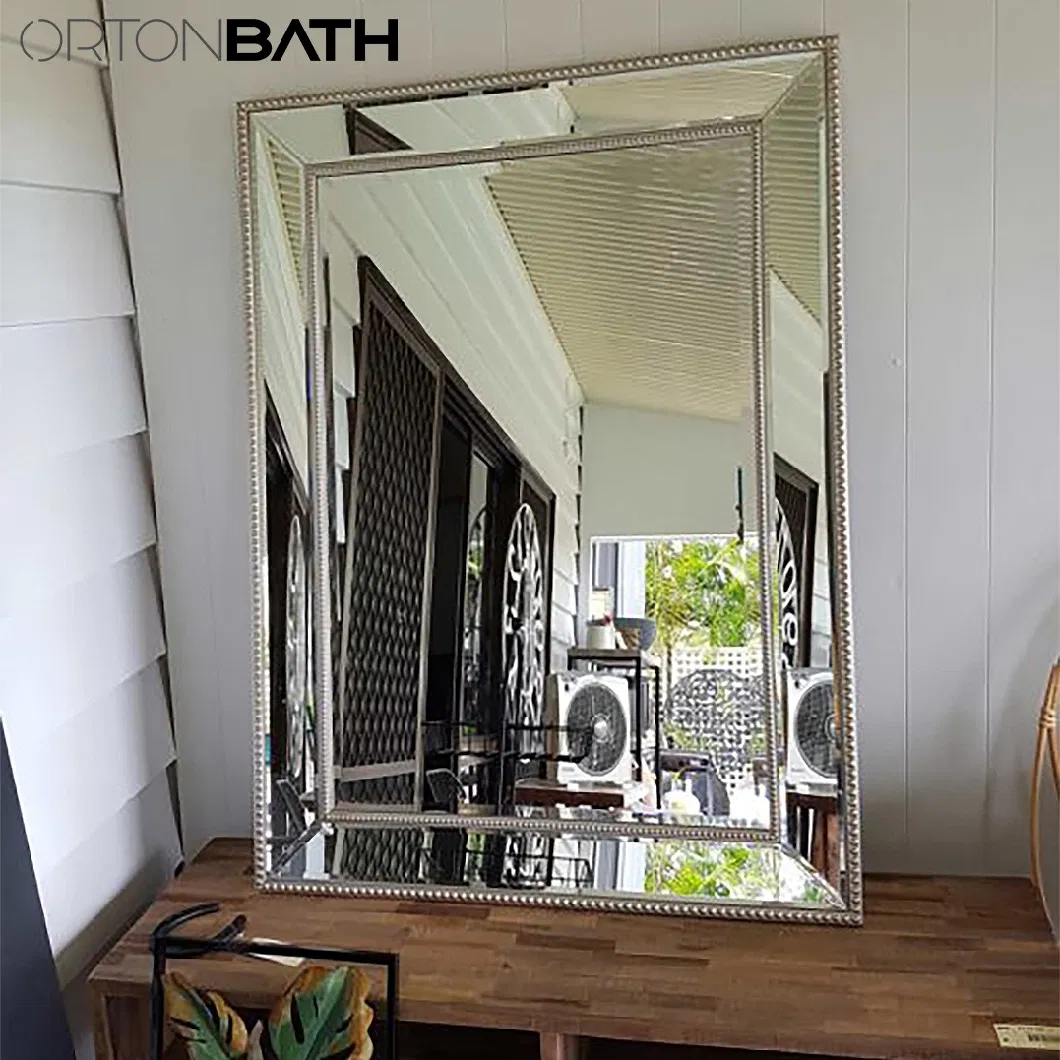 Ortonbath Empire Art Direct Modern Rectangular Large Wall Decorating Wall Mirror for Vanity &amp; Bathroom with Solid Wood Beveled Frame