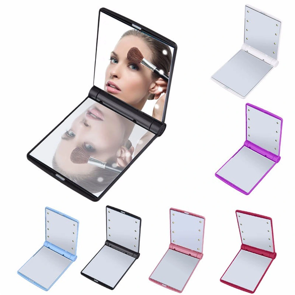 Wholesale LED Compact Mirror Cosmetic Folding Portable Mirror