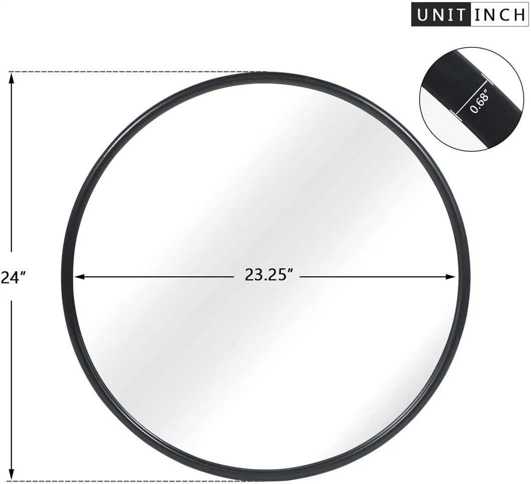 Disctributor Large Decorative Round Shape Bathroom Mirror