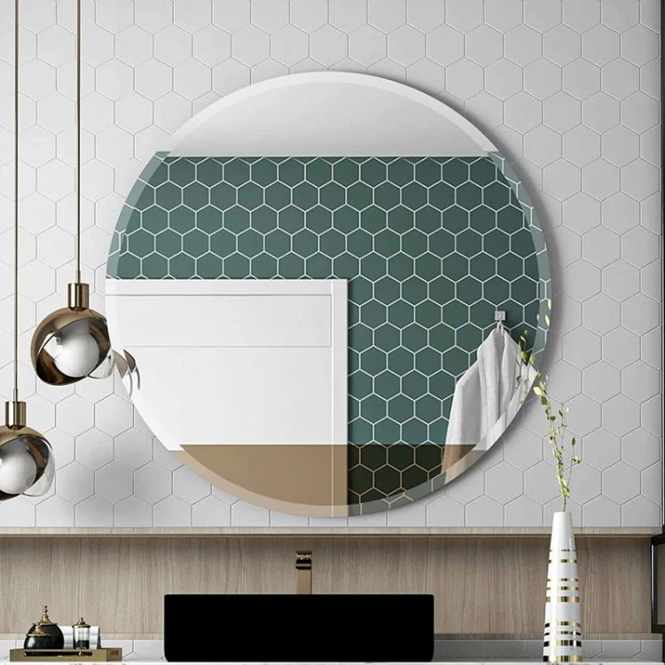 Bathroom Furniture Arched Shape Frameless Full Length Body Dressing Mirror Silver Glass Wall Mirror