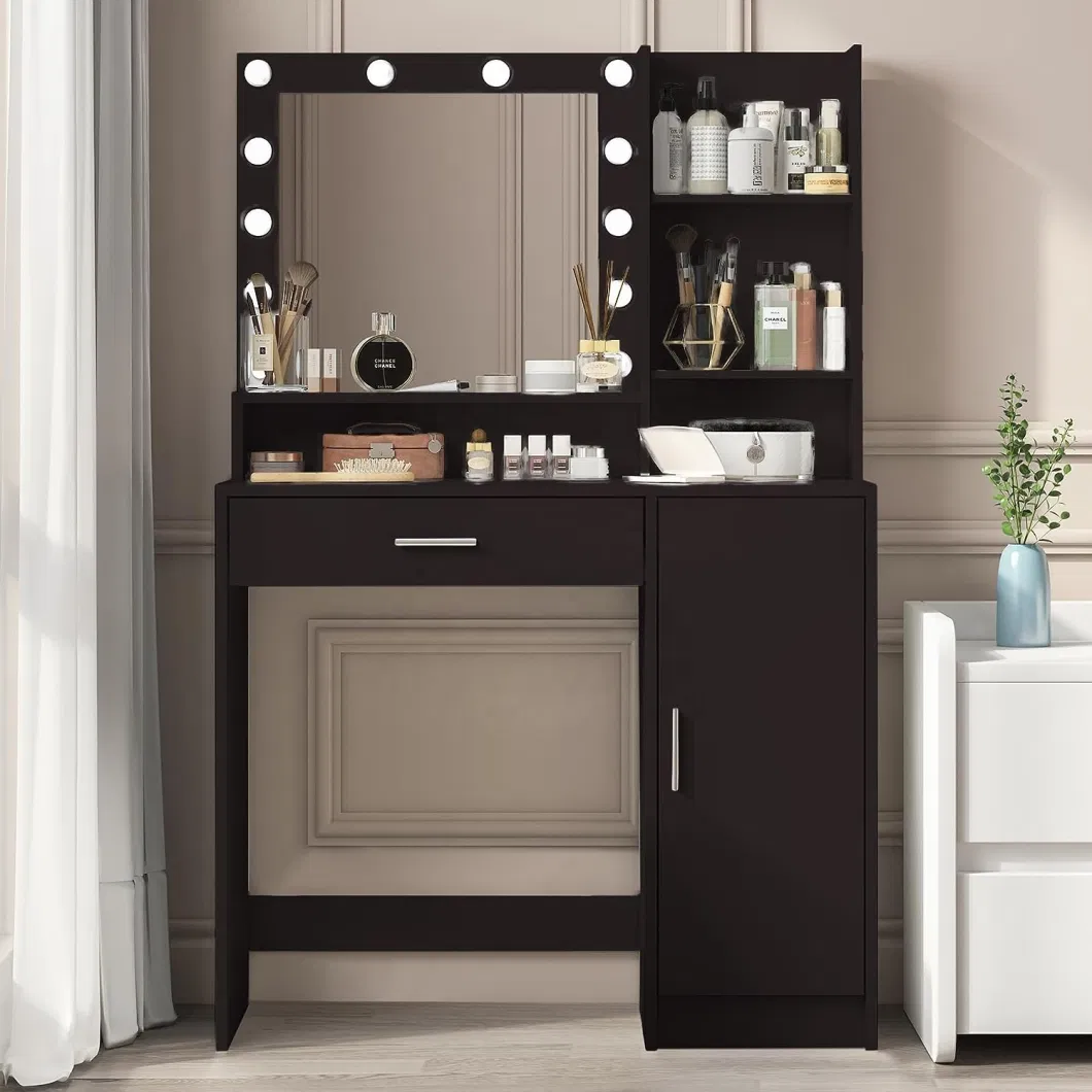 High Quality Hollywood Dressing Table Vanity Dresser with Mirror