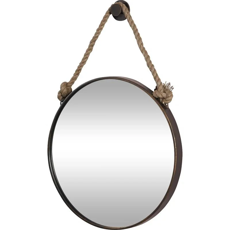 Round Metal Wall Mirror Living Room Decorative Mirror