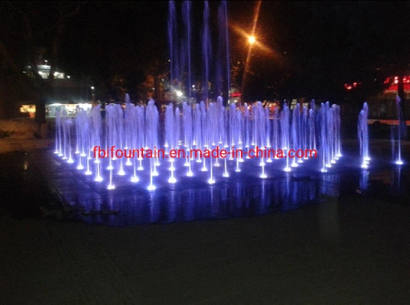 DMX 512 Lighted Outdoor Square Shape Dry Floor Fountains