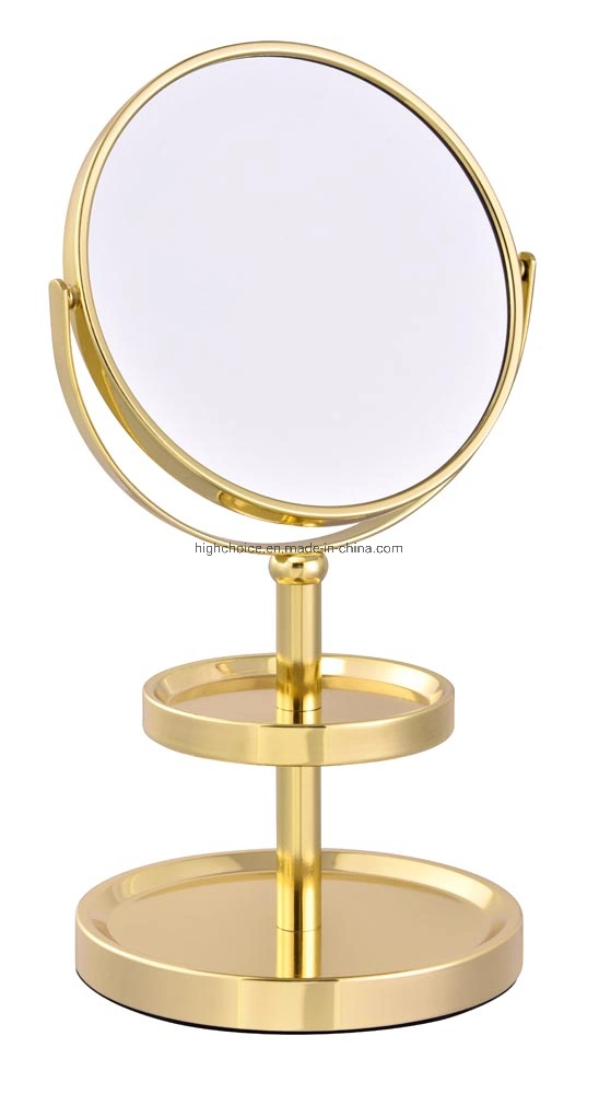 Bathroom Standing Metal Chrome Plated Makeup Mirror