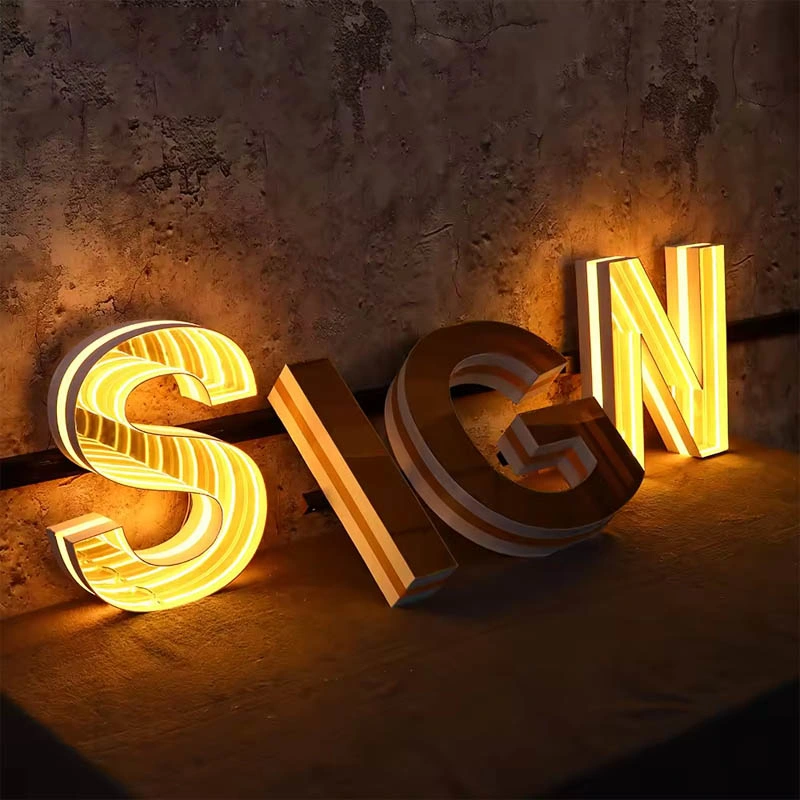 Custom Infinity Mirror Effect Neon Sign Wall Decoration