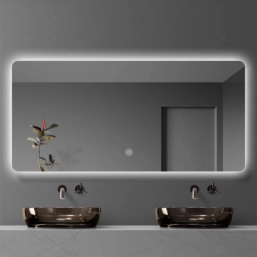 Decor Rounded Aluminum Alloy Frame Mirror Customized Full Body Square Shape Mirror Modern Style Decoration Bathroom Wall-Mounted Gym Mirror