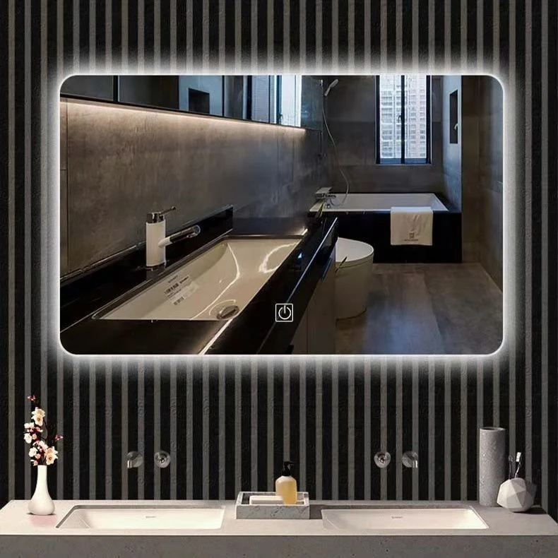 Silver Cooperfree Wall Makeup LED Espejos Styling Smart Hotel Bathroom Mirror