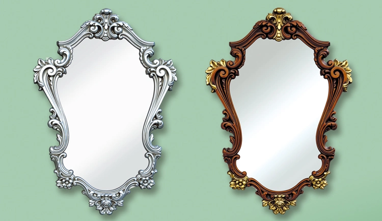 Banruo Customized Ornate PU Mirror Frame for Bathroom Decoration