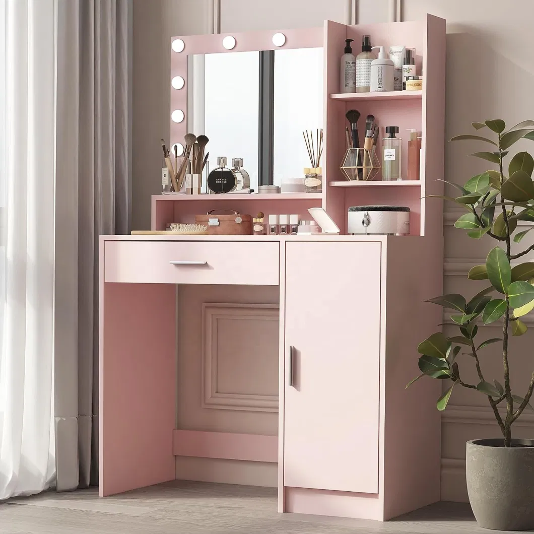 High Quality Hollywood Dressing Table Vanity Dresser with Mirror