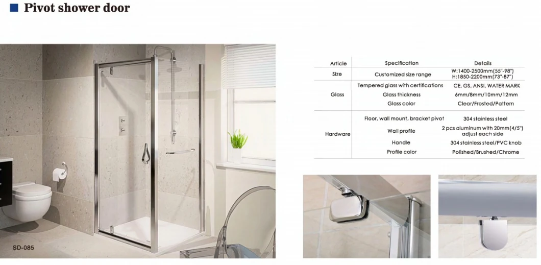 Bathroom Shower Cabin Prefab Tempered Glass Sliding Shower Room