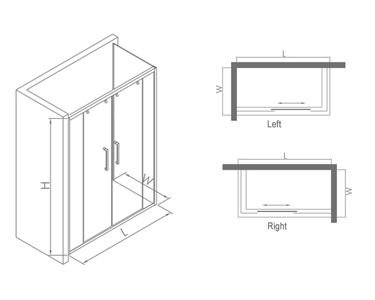 Wholesale Aluminum Stainless Steel Tempered Glass Bathroom Sliding Frameless Shower Door