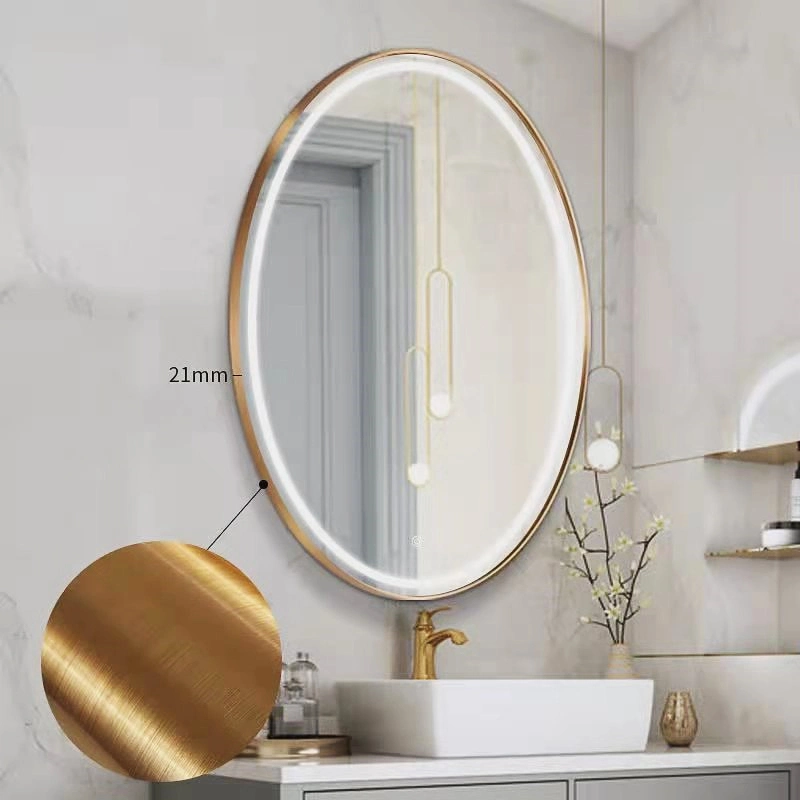 Home Decorative Wall Mounted Round Smart LED Bathroom Wholesale Glass Salon Mirror