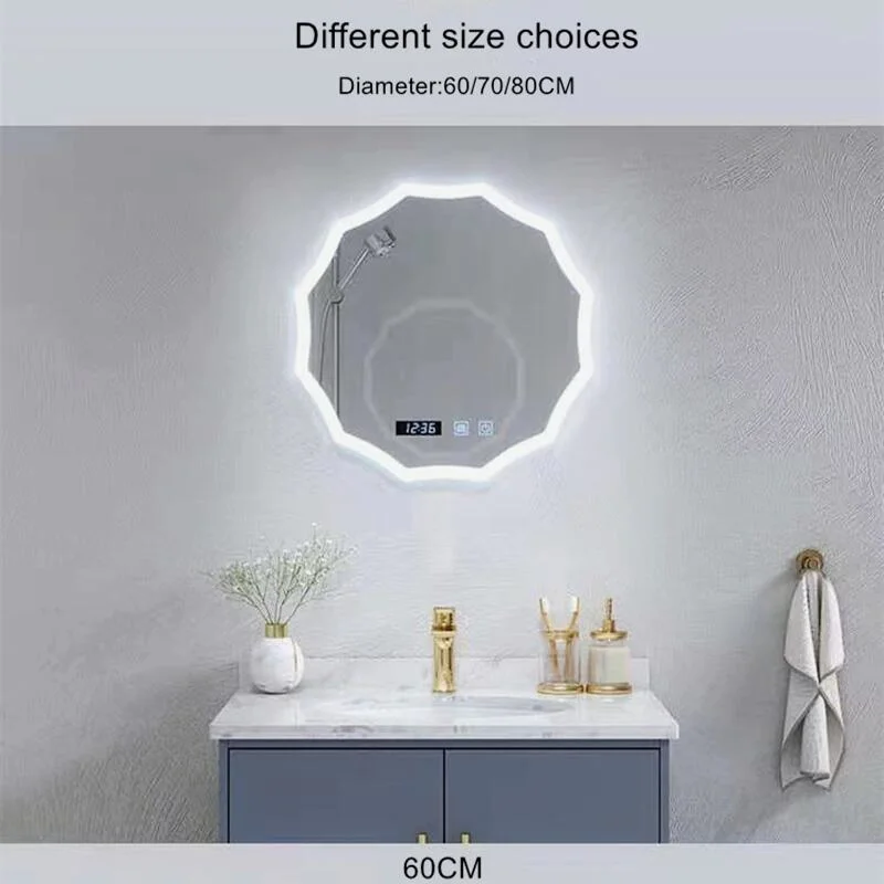 Home Decor Smart LED Mirror Bathroom Make-up Wholesale Frameless Glass Mirrors