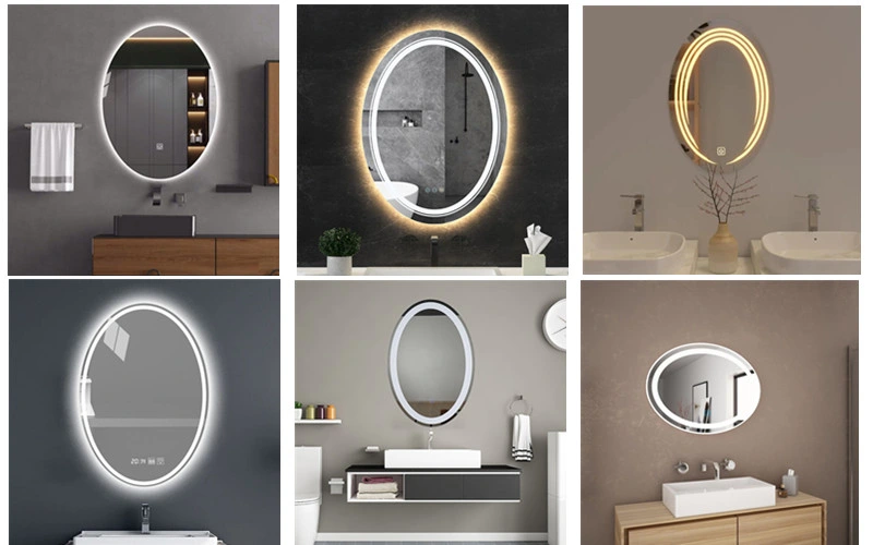 Factory Black Golden White Rimmed Wall Decorative Bathroom Glass Frame Mirror