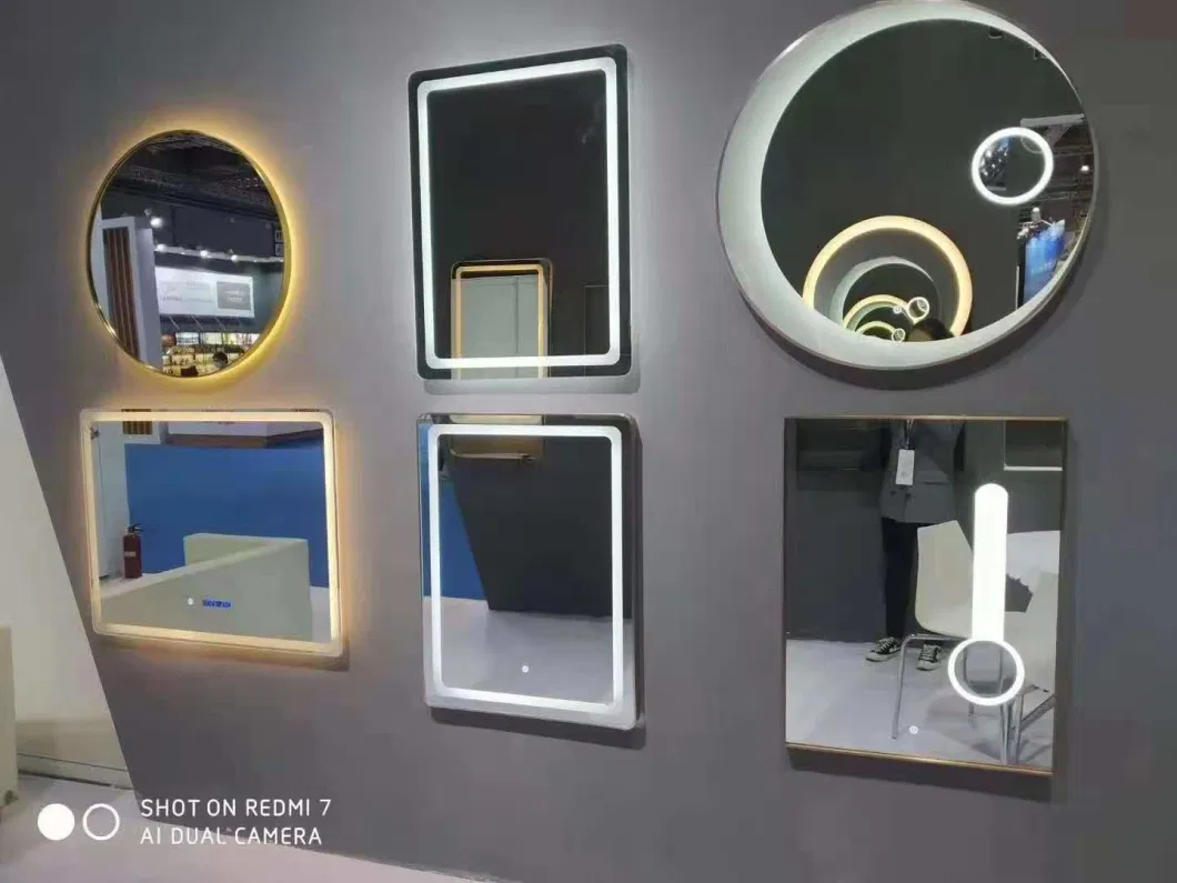 LED Mirror Factory Outlet Hotel Wall Mounted Backlit Mirror Defogger Round LED Bathroom Mirror Toilet Mirror in Bathroom for Home/Bathroom/Hotel &amp; etc