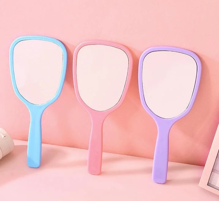 Square Shape Hand Mirror Custom Logo Cosmetic Cute Makeup Handheld Mirror