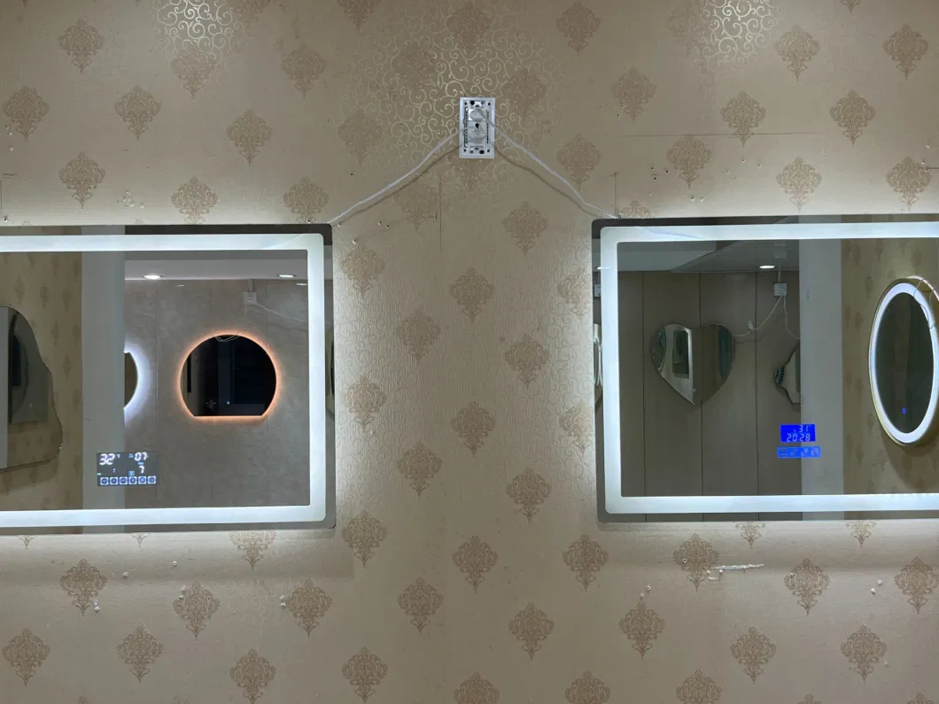 Smart LED Mirror for Home Decoration with Bluetooth and Touch Sensor