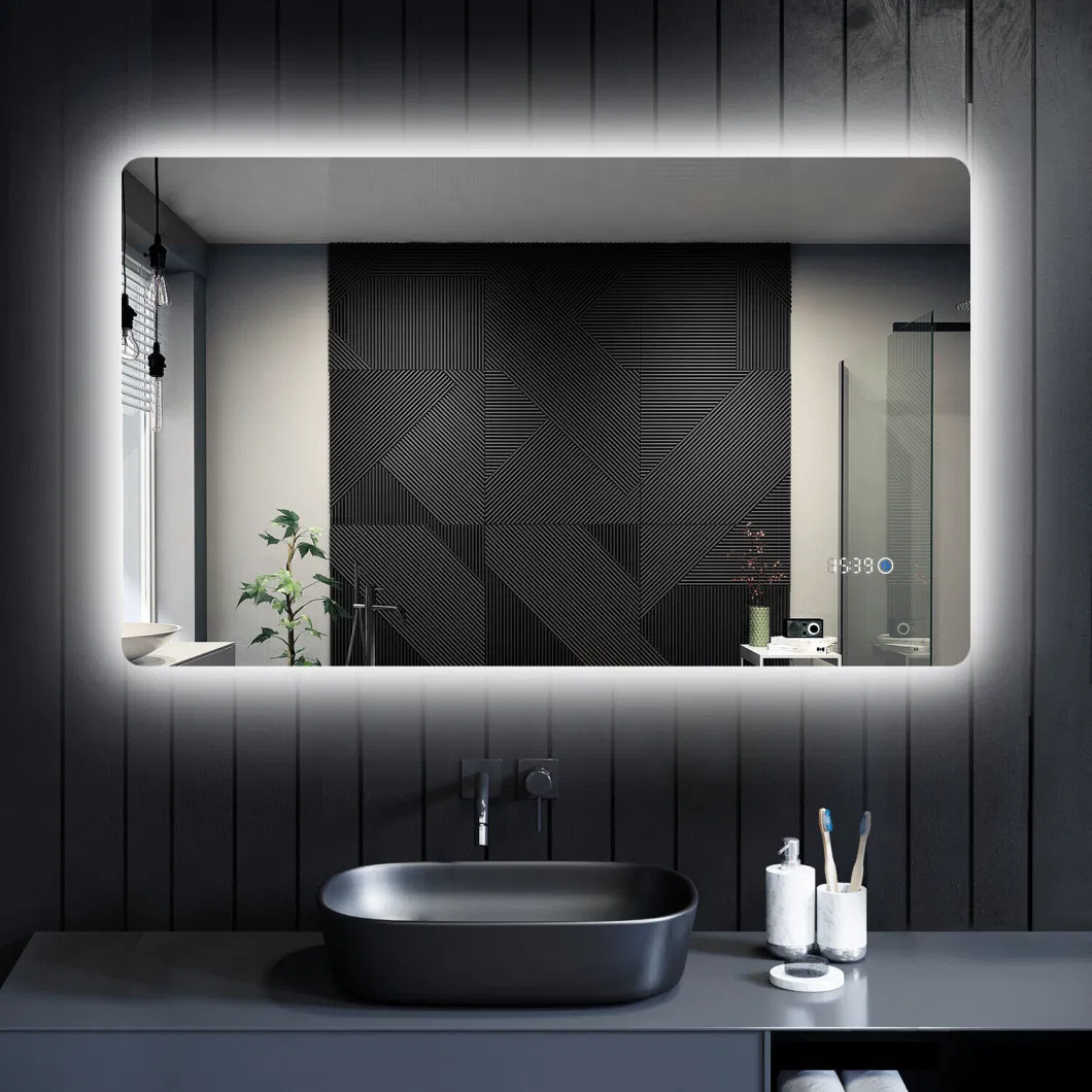 LED Bathroom Mirror with 3 LED Lights/Demister Pad/Bluetooth Illuminated Light