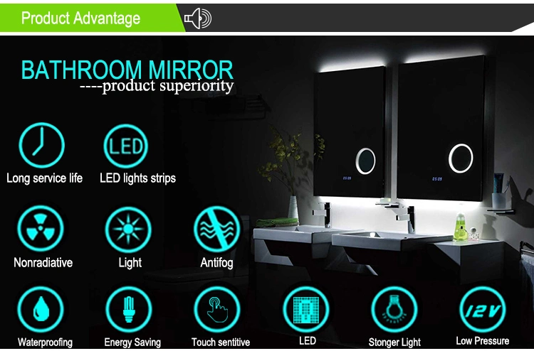 China Wholesale Bluetooth Function High Quality LED Mirror for Hotel Project Order