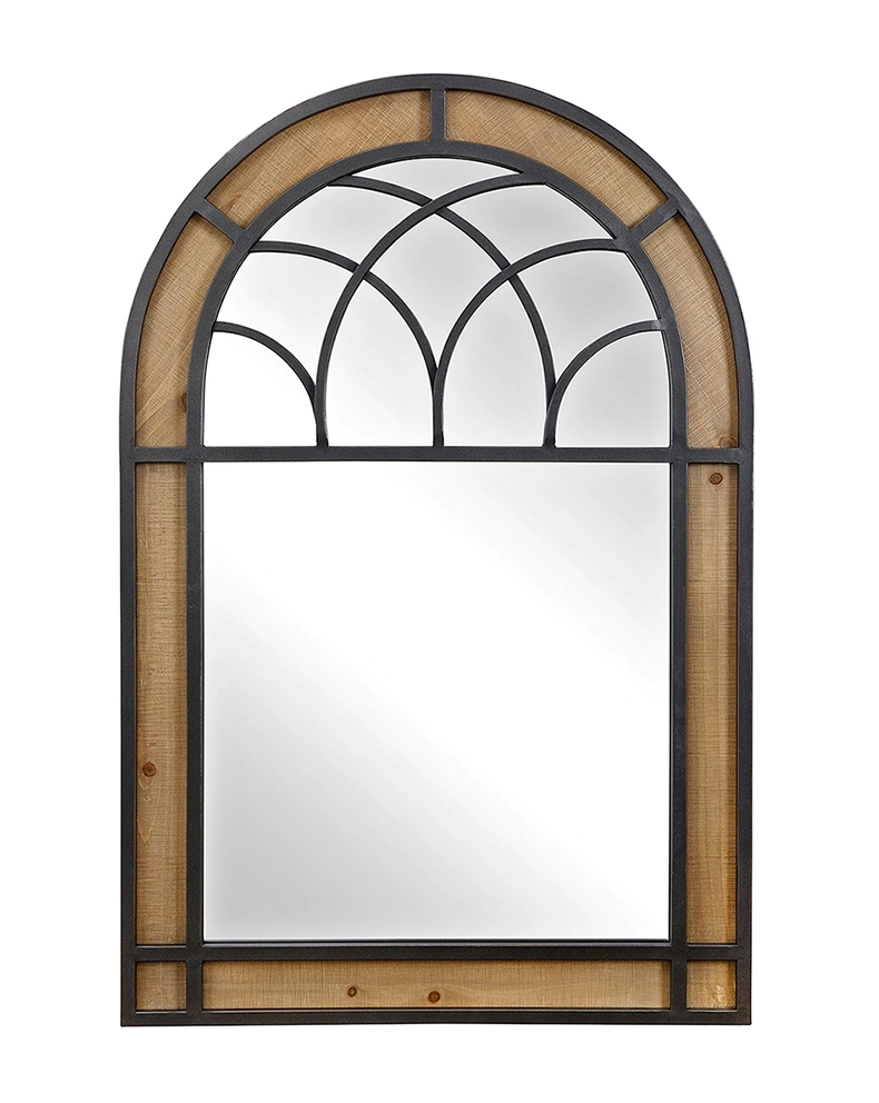 Door Shape Mirror Frame Made by Metal and Solid Wood, Big Size Wall Mirror with Door Shape, Unique Wall Mirror Frame