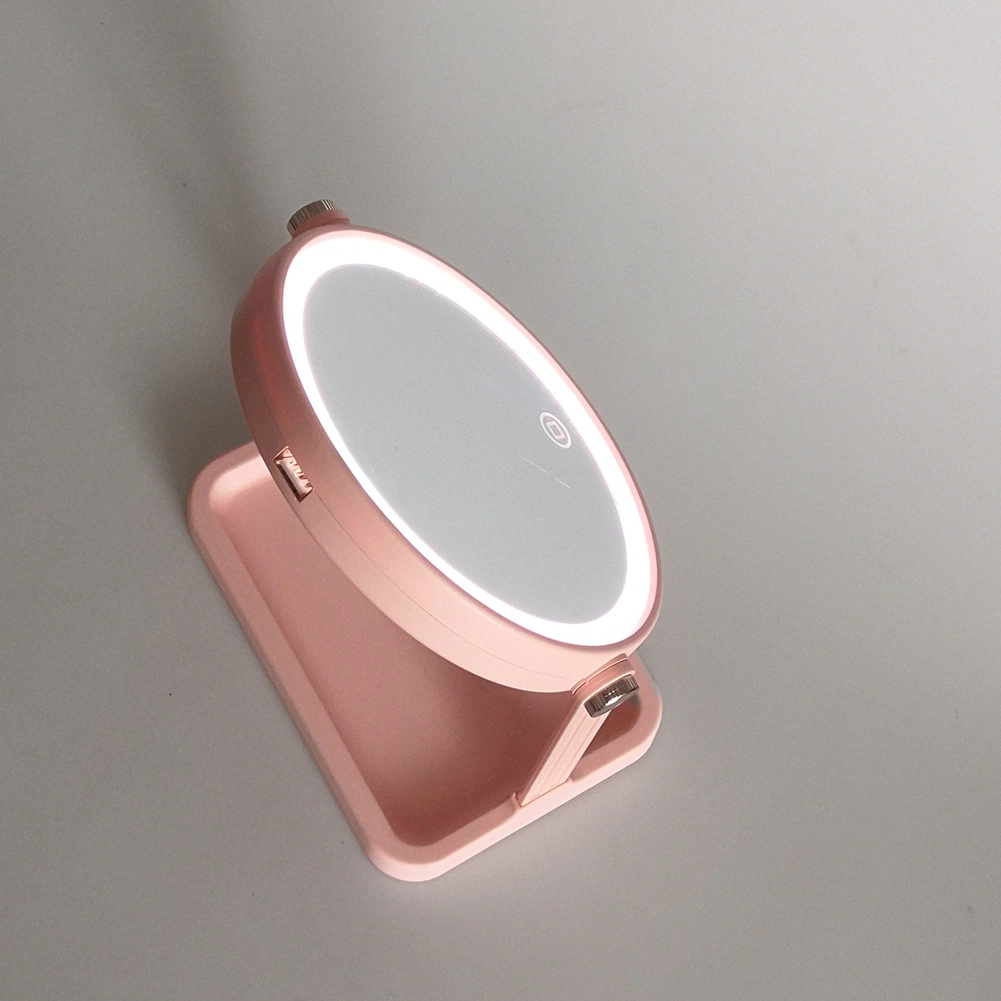 USB Rechargeable Light-up Makeup Mirror Light LED Mirror Lamp with Mini Fan