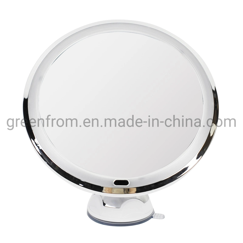 Lighted 10X Magnifying Makeup Mirror with Power Locking Suction Cup, Bright Diffused Light and 360 Degree Rotating Adjustable Arm