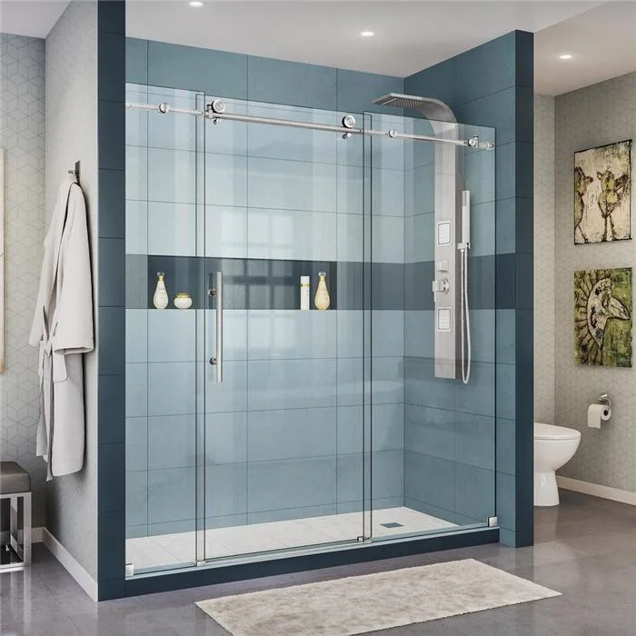 Bathroom Shower Cabin Prefab Tempered Glass Sliding Shower Room