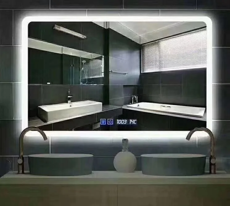 Hotel Framed Full UL CE Salon Length LED Backlit Mirror Floor Mirror with LED Lights Body Mirror