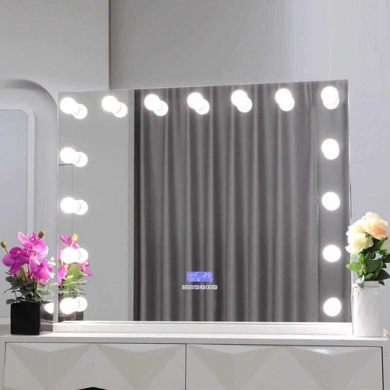 Sensor Touch Smart Three Light Tones Rectangular Hollywood Bedroom Mirror