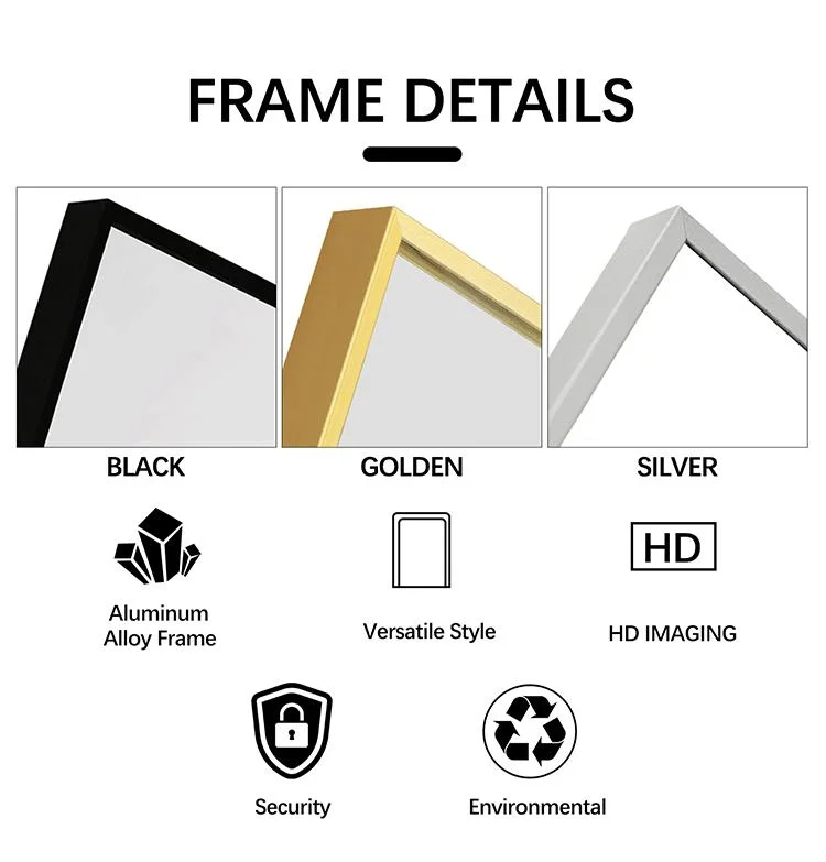 Durable Solid Wood Frame Explosion-Proof Film High-Definition Full Body Mirror Standing/ Leaning/ Hanging Long Mirror