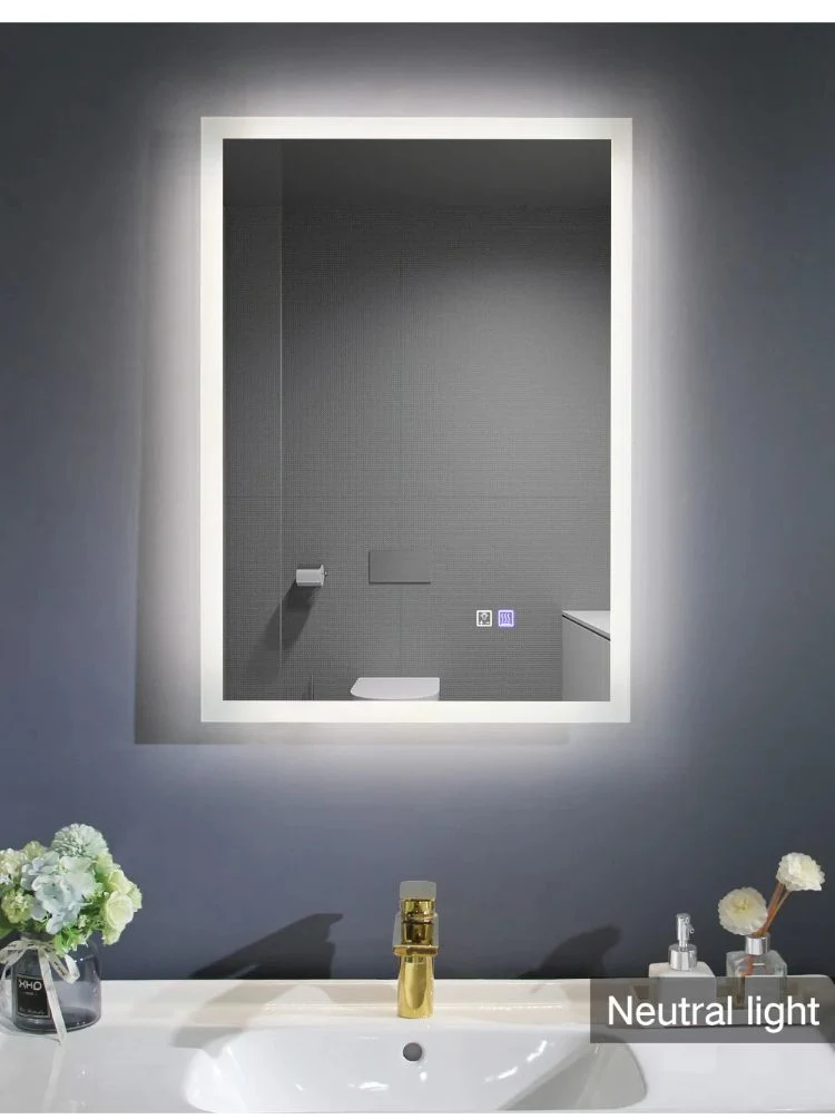 LED Square Smart Bathroom Mirror with 10X Magnifying