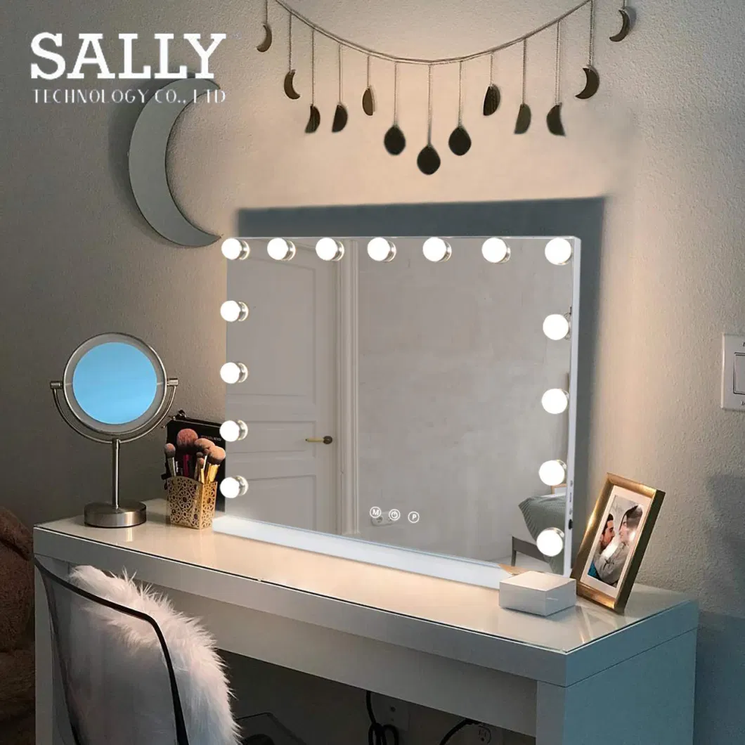 Sally Wholesale 3000-6500K Dressing Table Mirror Bathroom Mirror with Lights Hollywood Light LED Mirror