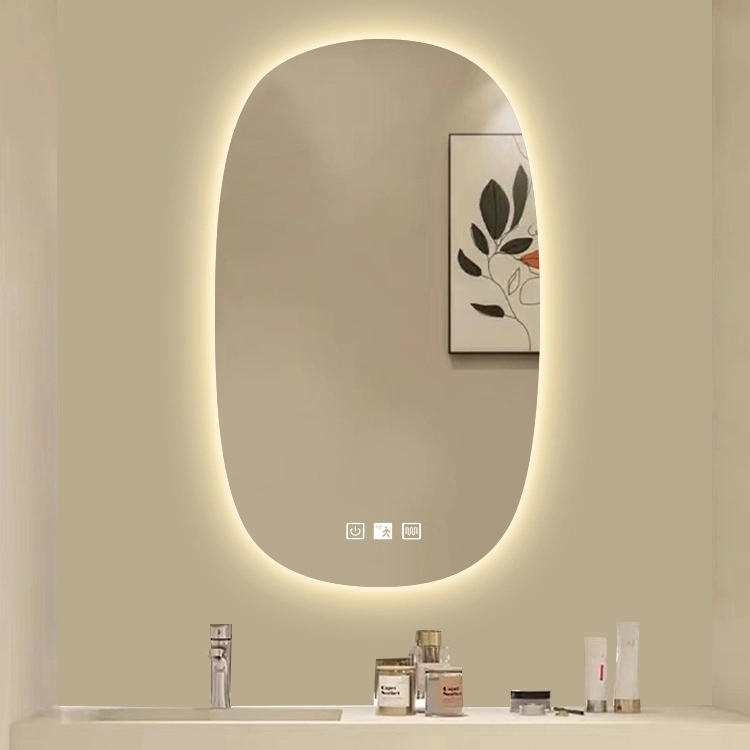 Special-Shaped Smart Bathroom Mirror with LED Light Dressing Table Makeup Mirror Wall-Mounted Bathroom Anti-Fog Mirror