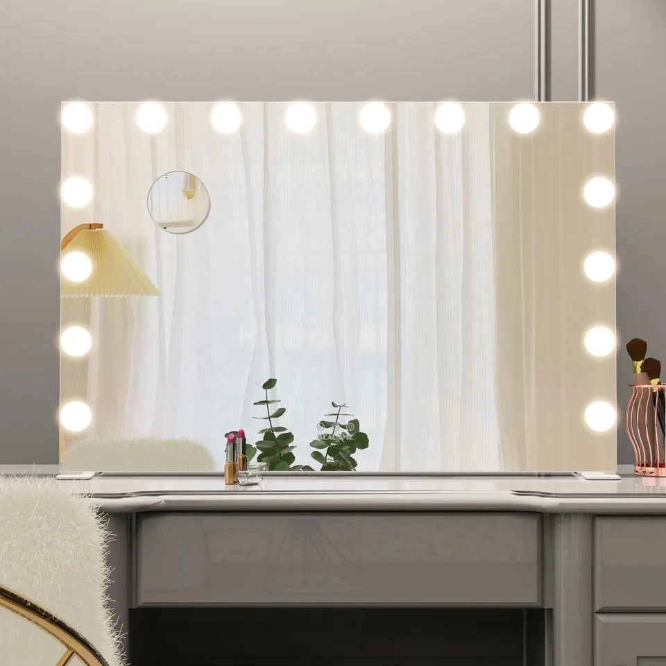 Large Hollywood Makeup LED Lighted Vanity Mirror for Bedroom