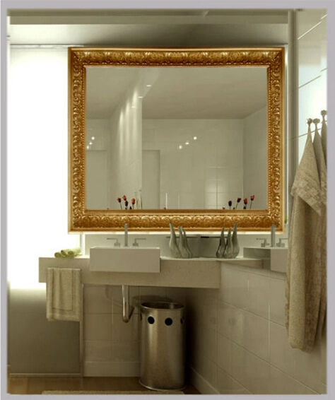 Home Decoration Bathroom Wall Mirror Wooden Framed Mirror