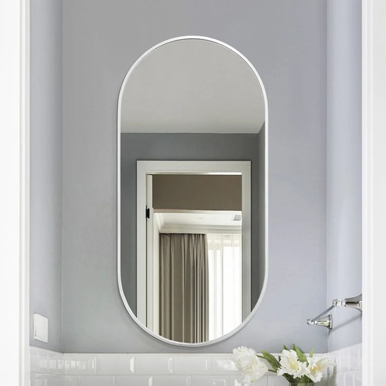 Factory Supply Decorative Full Length Silver Mirror Metal Frame Dressing Floor Mirror for Hotel Furniture