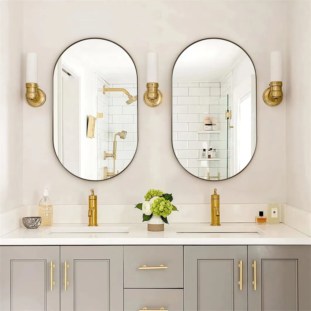 Wholesale Price Aluminum Metal Frame Frameless Floor Full Length Wall Mounted Vanity Mirror for Modern Home Decoration Luxury Interior for Bathroom Mirror