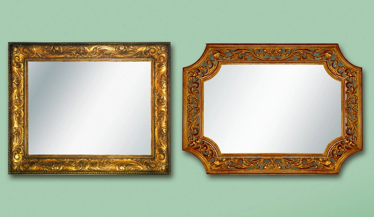 Banruo Customized Ornate PU Mirror Frame for Bathroom Decoration