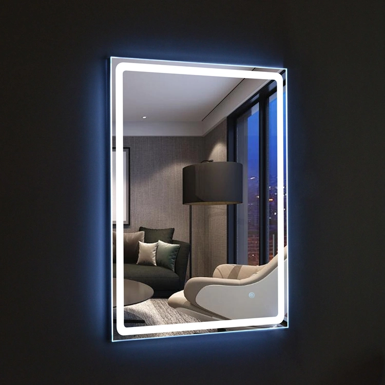 Ortonbath Framed Bathroom LED Light Mirror Bath Smart Makeup Mirror Touch Bluetooth LED Round Mirror