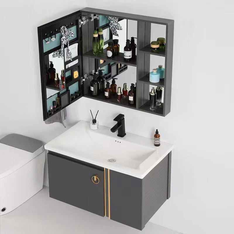 Bath Room Cabinet Set Vanity Home or Hotel Bathroom Vanity with LED Light Makeup Mirror Basin Bathroom Vanities Lighting - Buy