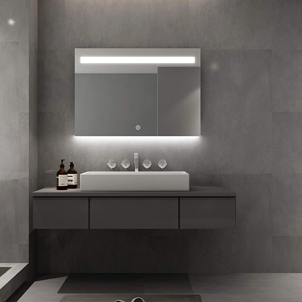 CE ETL UL Rectangle Shape Espejos Fogless Glass Styling Mirror Hotel Room Full Length Dressing Frameless Smart LED Bathroom Wall Vanity Mirrors with Light