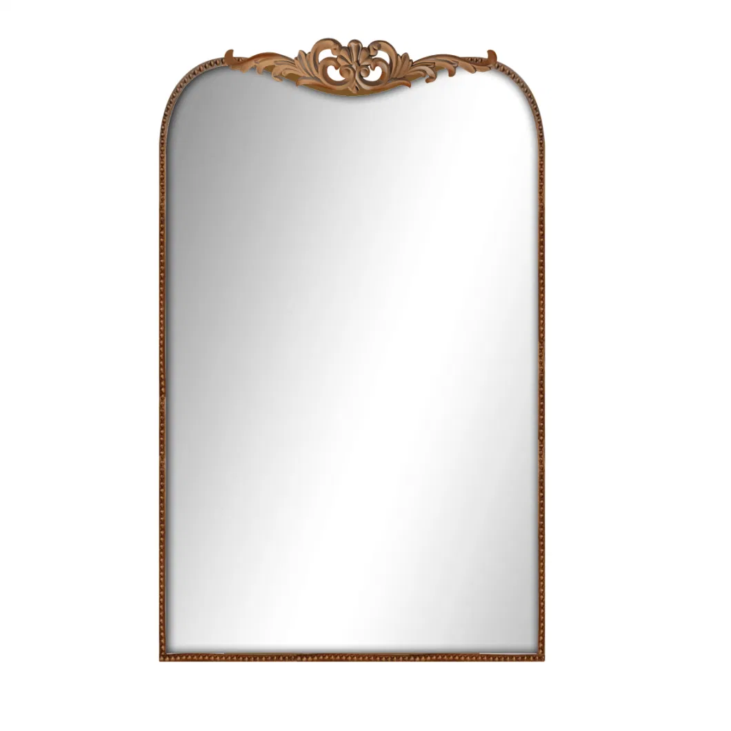 European Creative Wall-Mounted Mirror Wrought Iron Creative Metal Decorative Mirror