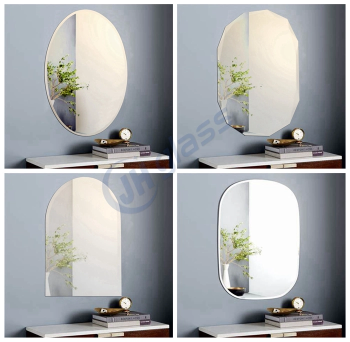 Rectangle Arch Framed Aluminum Alloy Dressing Free Standing Floor Mirror