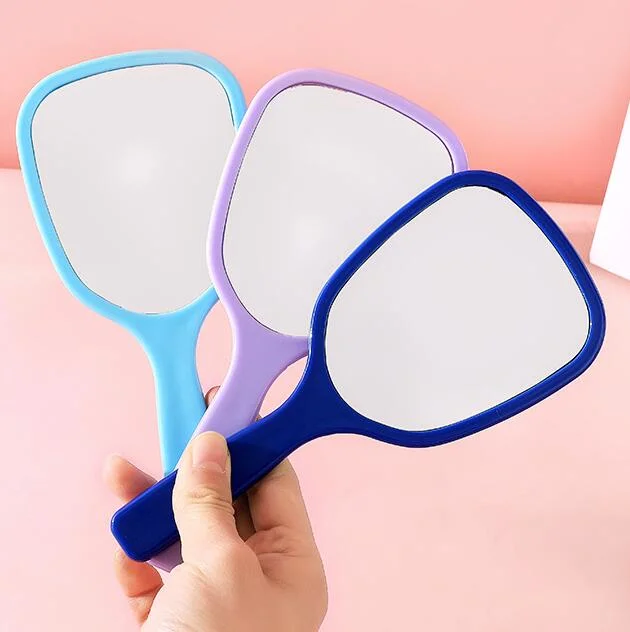 Square Shape Hand Mirror Custom Logo Cosmetic Cute Makeup Handheld Mirror