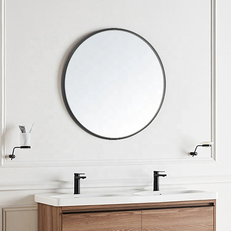 24&prime;&prime; Round Circle Wall Mirror for Bathroom Vanity Entryway Living Room Metal Frame Home Decor