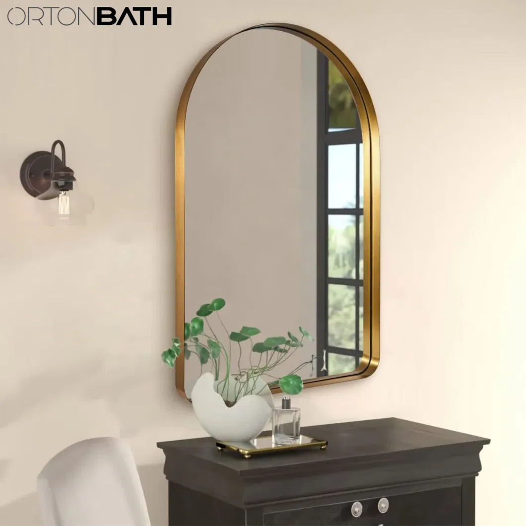 Ortonbath Arched Wooden Framed Arched Wall Mirror, Vanity Mirror, for Bathroom, Bedroom, Entryway, Modern &amp; Contemporary Arch Top Wall Mirror