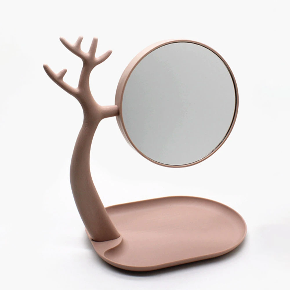 Plastic Table Mirror Stand up Multifunctional Cosmetic Mirror