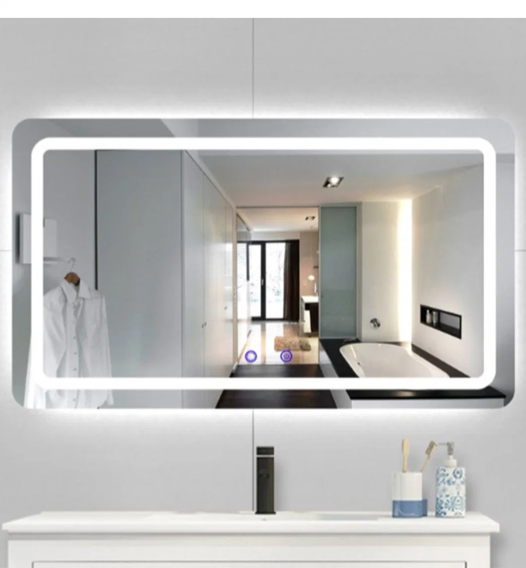 40&quot; X 24&quot; Bathroom Mirror with Integrated LED Light 3X 5X Magnifying Mirror Anti-Mist Bath Mirror